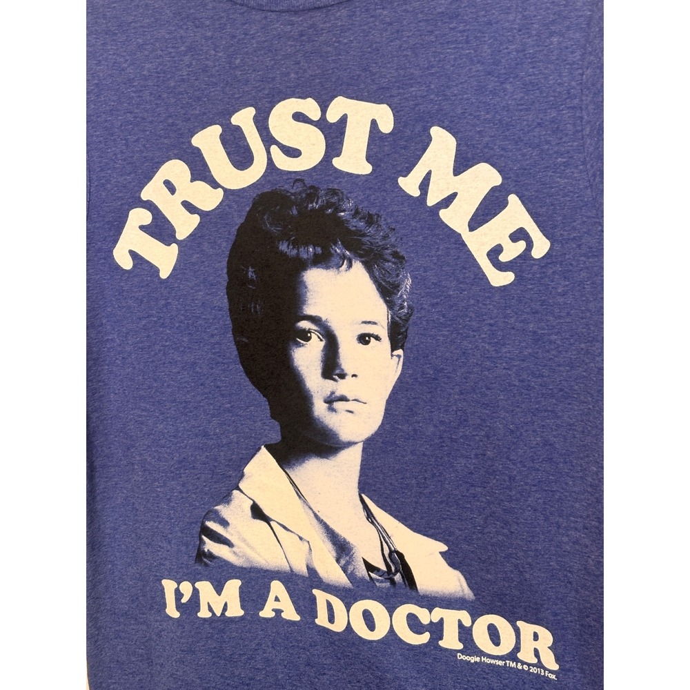 Doogie Howser MD Mens T-Shirt S Blue Trust Me Im A Doctor Retro‎ 90s Pop Culture
